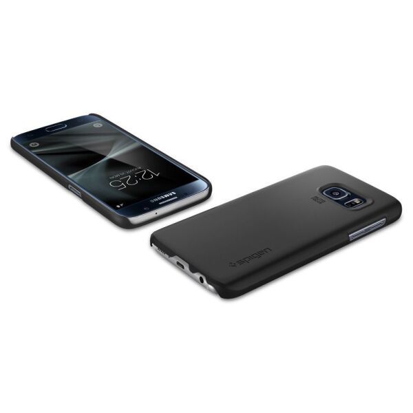 Spigen Galaxy S7 ile Uyumlu Kılıf Thin Fit Ultra İnce Black