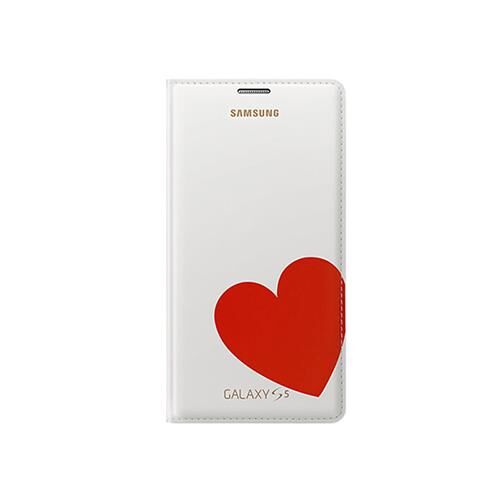 Galaxy S5 ile Uyumlu Moschino Flip Wallet Kılıf Kırmızı Kalp EF-WG900RREGWW (Out)