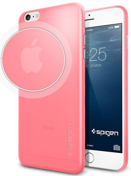 Spigen iPhone 6 Plus/6s Plus ile Uyumlu Kılıf Air Skin 0.3 mm Ultra ince Azalea Pink