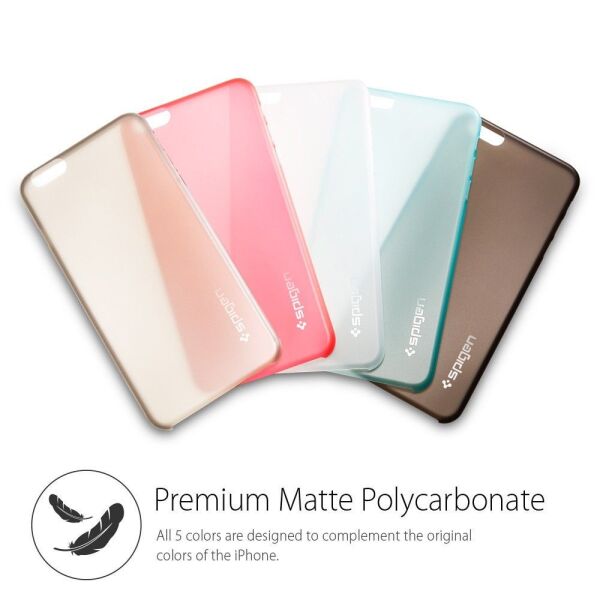 Spigen iPhone 6 Plus/6s Plus ile Uyumlu Kılıf Air Skin 0.3 mm Ultra ince Azalea Pink