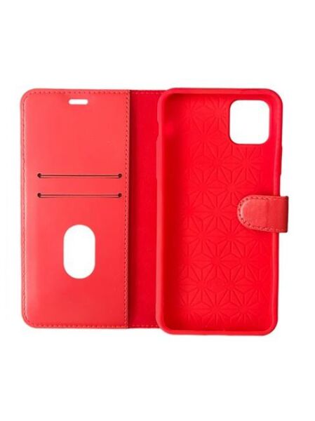 Jopus iPhone 11 Pro Max ile Uyumlu Kapaklı Kartlıklı Cüzdanlı Kılıf Kırmızı