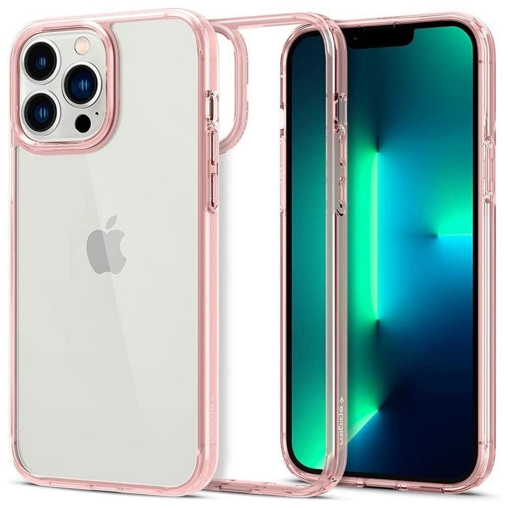 Spigen iPhone 13 Pro Max ile Uyumlu Kılıf Ultra Hybrid Rose Crystal