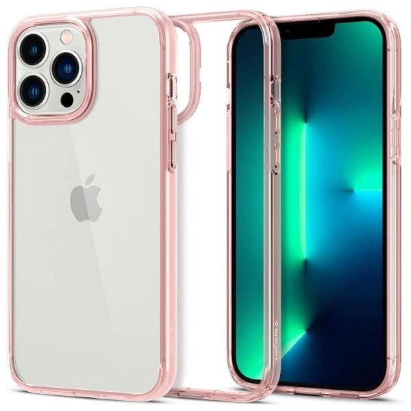 Spigen iPhone 13 Pro Max ile Uyumlu Kılıf Ultra Hybrid Rose Crystal