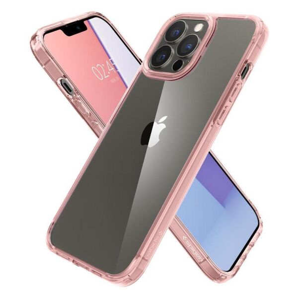 Spigen iPhone 13 Pro Max ile Uyumlu Kılıf Ultra Hybrid Rose Crystal