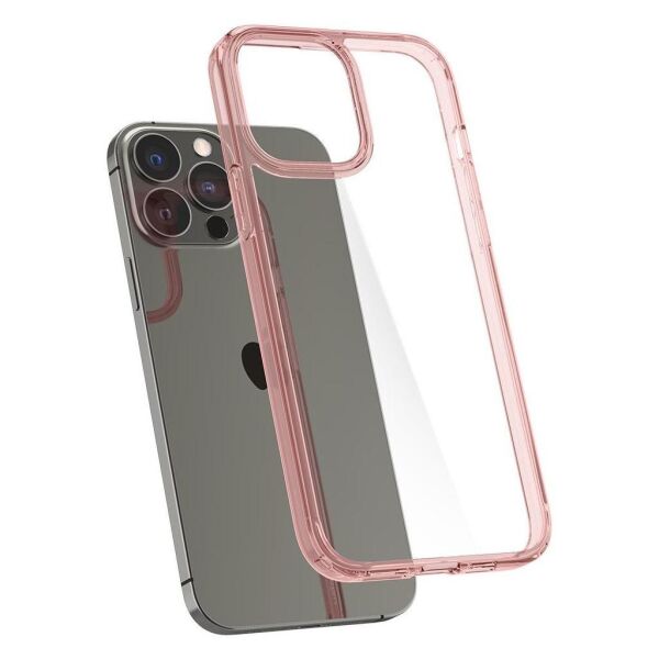 Spigen iPhone 13 Pro Max ile Uyumlu Kılıf Ultra Hybrid Rose Crystal