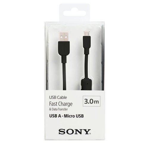 CP-AB300B 3 metre Micro Usb Hızlı Şarj Ve Data Kablosu Siyah