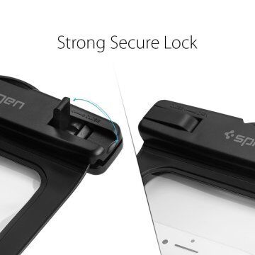 Spigen Universal Waterproof Tüm Cihazlarla Uyumlu IPX8 (25 Metre Dalış Sertifikalı) Su Geçirmez Kılıf Black