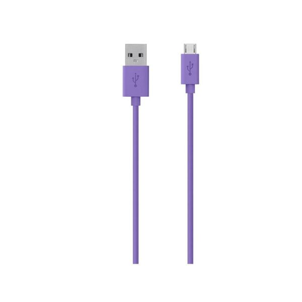 Belkin F2CU012bt2M-PUR Micro Usb Şarj Ve Senk. Kablosu 2m Mor
