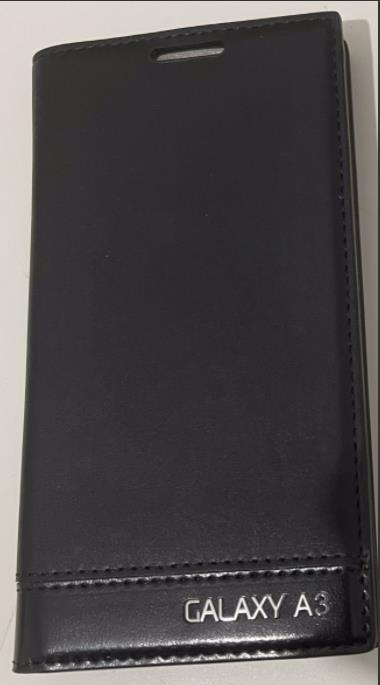 Galaxy A3 (A300) ile Uyumlu Kılıf Milano Serisi Kapaklı Siyah