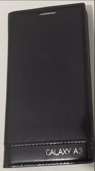 Galaxy A3 (A300) ile Uyumlu Kılıf Milano Serisi Kapaklı Siyah