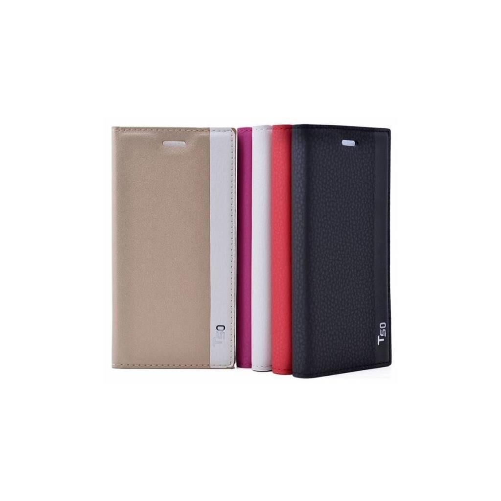 T50 ile Uyumlu Elite Serisi Kapaklı Kılıf Gold