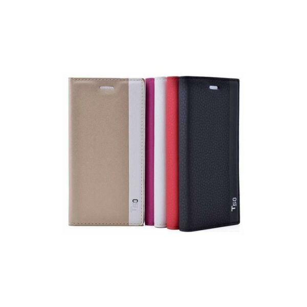 T50 ile Uyumlu Elite Serisi Kapaklı Kılıf Gold