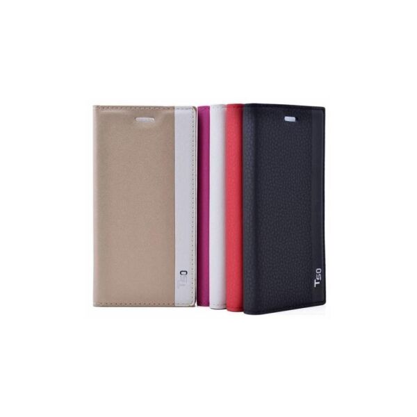 T50 ile Uyumlu Elite Serisi Kapaklı Kılıf Gold