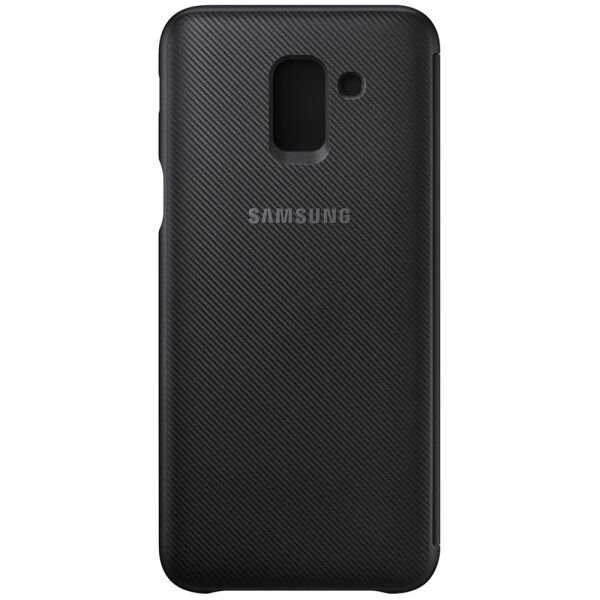 Galaxy J6 2018 ile Uyumlu Wallet Cover Kılıf Siyah EF-WJ600CBEGWW