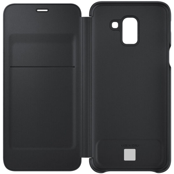 Galaxy J6 2018 ile Uyumlu Wallet Cover Kılıf Siyah EF-WJ600CBEGWW
