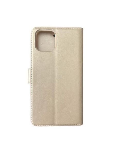Jopus iPhone 11 Pro ile Uyumlu Kapaklı Kartlıklı Cüzdanlı Kılıf Gold