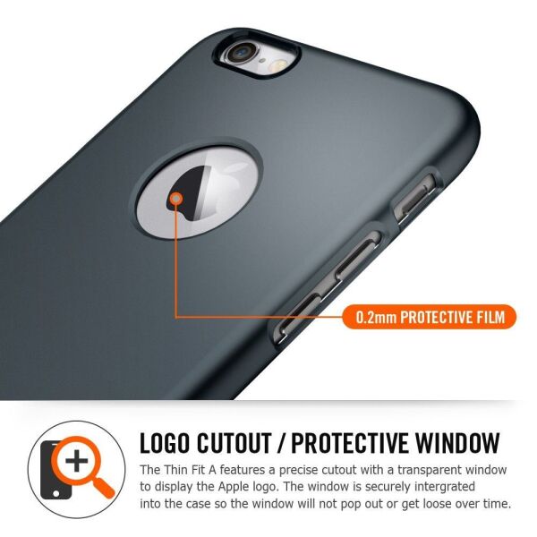 Spigen iPhone 6 Plus/6s Plus ile Uyumlu Kılıf Thin Fit A Ultra İnce Satin Silver