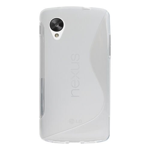 Nexus 5 D821 ile Uyumlu S Desenli Silikon Kılıf Beyaz Renk