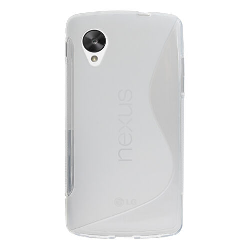 Nexus 5 D821 ile Uyumlu S Desenli Silikon Kılıf Beyaz Renk