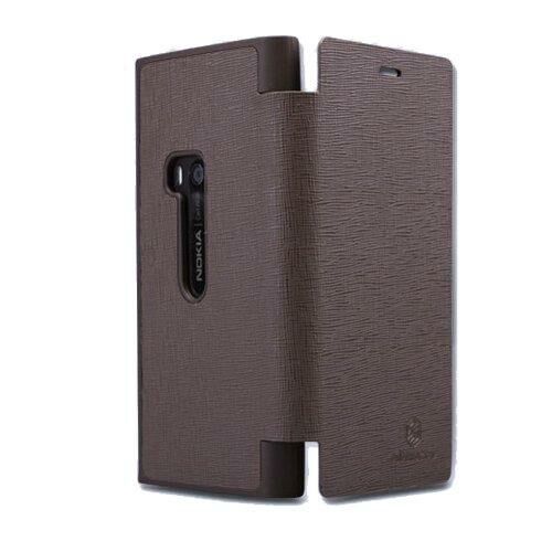 Nillkin Lumia 920 ile Uyumlu Yana Açılan Kapaklı Kılıf Kahverengi