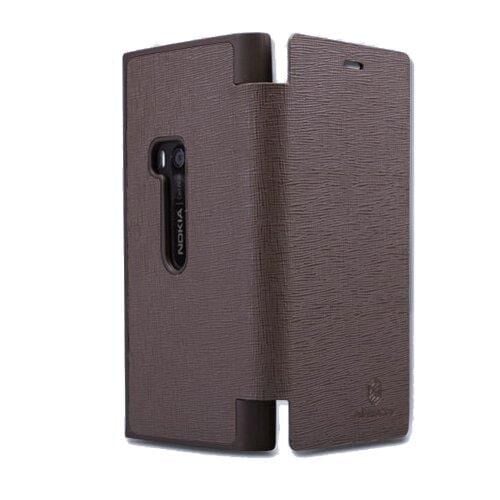 Nillkin Lumia 920 ile Uyumlu Yana Açılan Kapaklı Kılıf Kahverengi