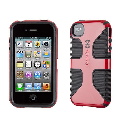 Speck CandyShell Grip iPhone 4S/4 ile Uyumlu Sert Kılıf Kırmızı SPK-A1229