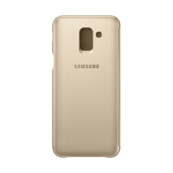 Galaxy J6 2018 ile Uyumlu Wallet Cover Kılıf Altın EF-WJ600CFEGWW