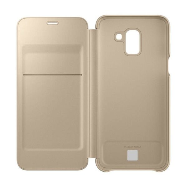 Galaxy J6 2018 ile Uyumlu Wallet Cover Kılıf Altın EF-WJ600CFEGWW
