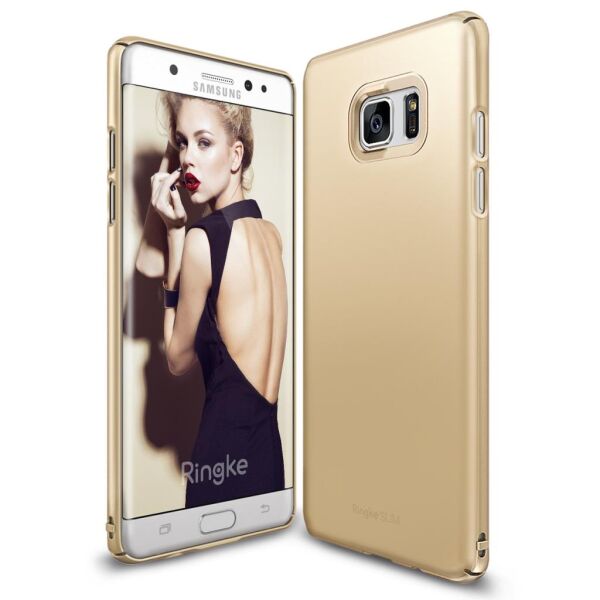 Ringke Slim Galaxy Note 7 FE ile Uyumlu Kılıf Royal Gold