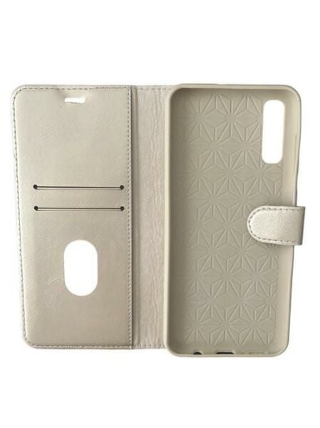 Jopus Galaxy A70 ile Uyumlu Kapaklı Kartlıklı Cüzdanlı Kılıf Gold