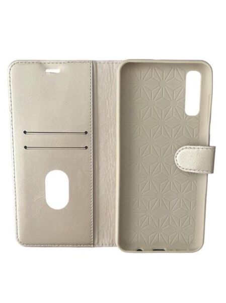 Jopus Galaxy A70 ile Uyumlu Kapaklı Kartlıklı Cüzdanlı Kılıf Gold