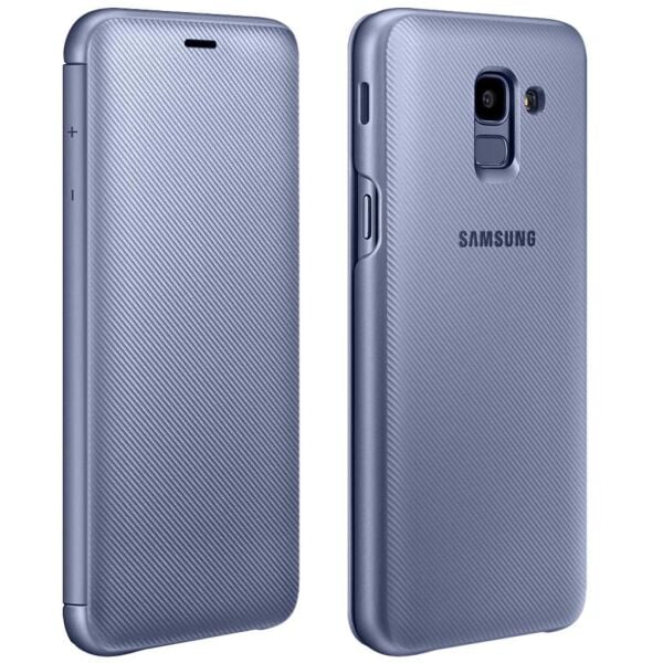 Galaxy J6 2018 ile Uyumlu Wallet Cover Kılıf Mavi EF-WJ600CVEGWW