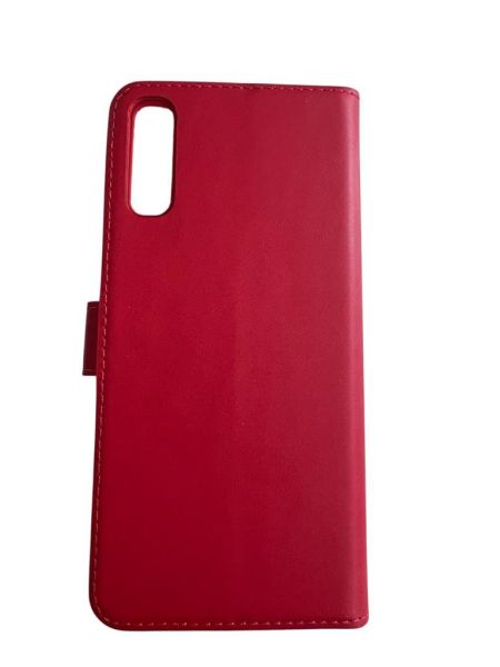 Jopus Galaxy A70 ile Uyumlu Kapaklı Kartlıklı Cüzdanlı Kılıf Kırmızı