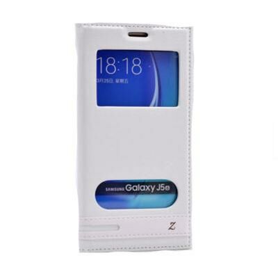 Galaxy S7 ile Uyumlu Elite Serisi Pencereli Kapaklı Kılıf Beyaz