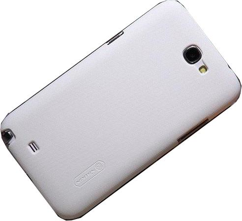 Nillkin N7100 Galaxy Note 2 ile Uyumlu Sert Kauçuk Kılıf Beyaz