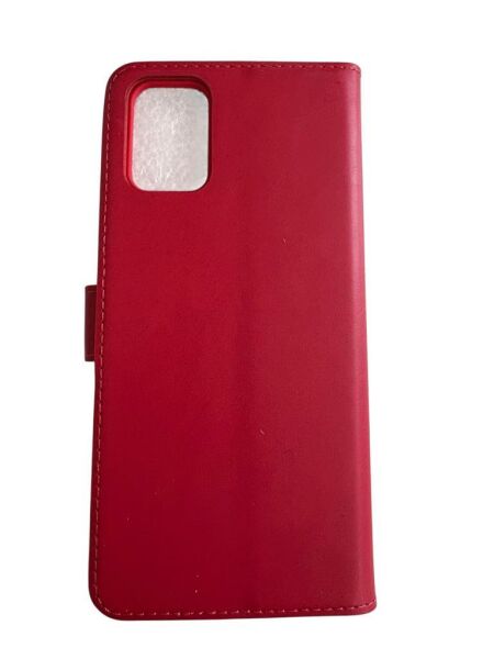 Jopus Galaxy A71 ile Uyumlu Kapaklı Kartlıklı Cüzdanlı Kılıf Kırmızı