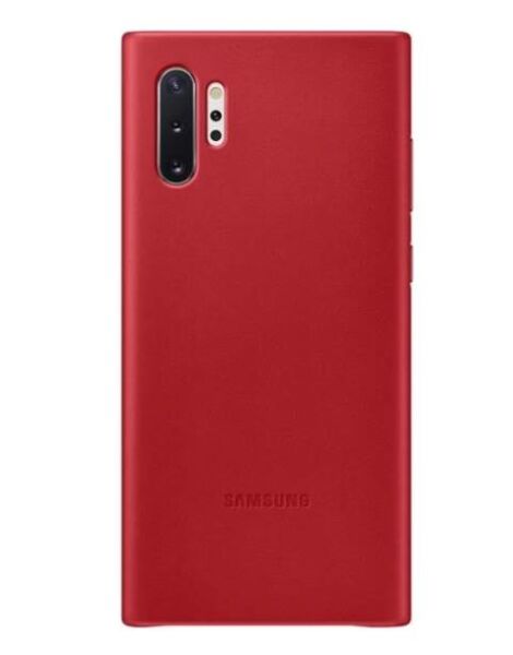 Galaxy Note 10+ ile Uyumlu Deri Kılıf Kırmızı EF-VN975LREGWW (Out)