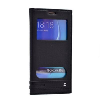 Galaxy S7 ile Uyumlu Elite Serisi Pencereli Kapaklı Kılıf Siyah