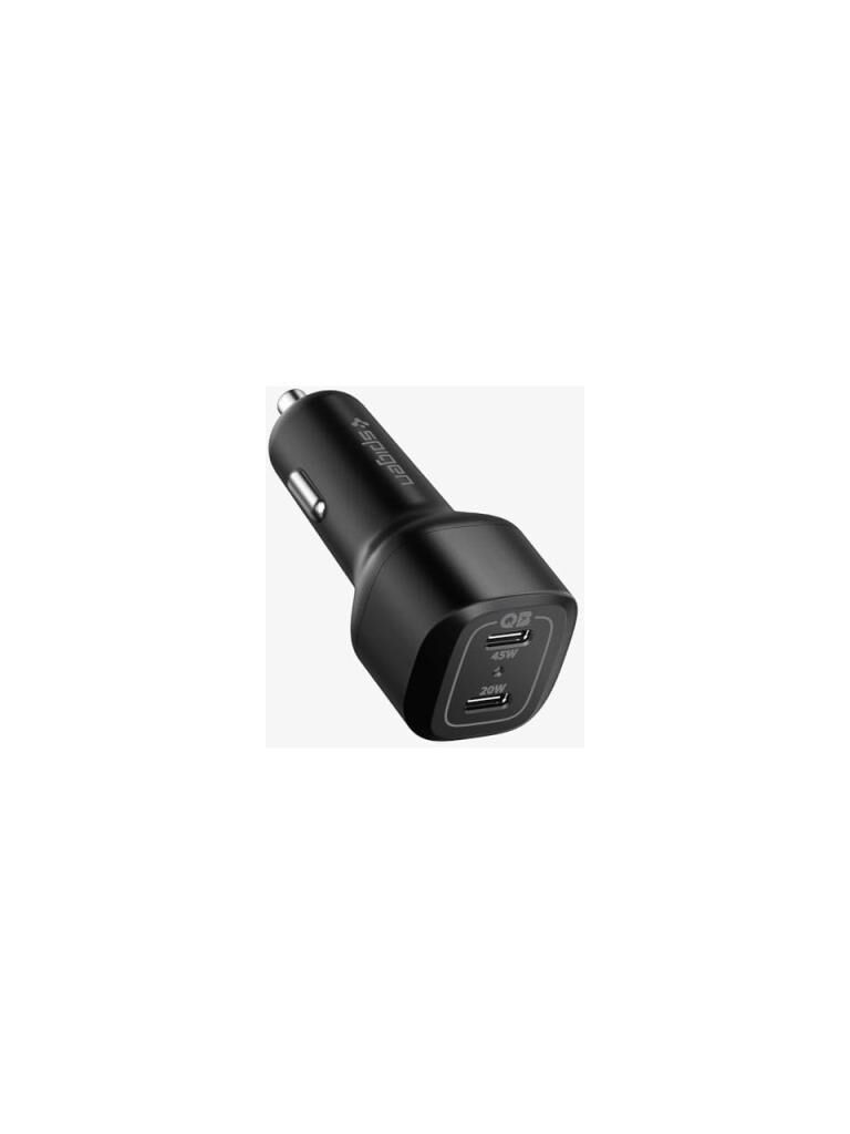Spigen 65W USB-C 2 Port Araç içi Hızlı Şarj Aleti PPS Destekli Akım Korumalı Güç Adaptörü Çakmaklık iPhone & Android & iPad & MacBook Type-C