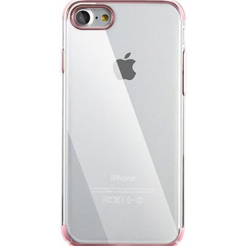 Baseus Glitter Case iPhone 7 / 8 ile Uyumlu Sert Kılıf Roze Gold