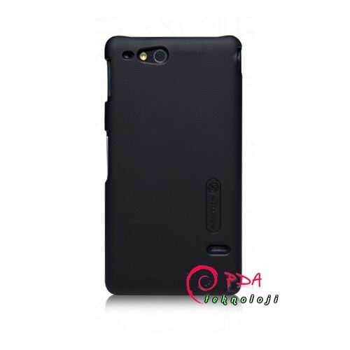 Nillkin Xperia Go ile Uyumlu Sert Kauçuk Kılıf Siyah Renk