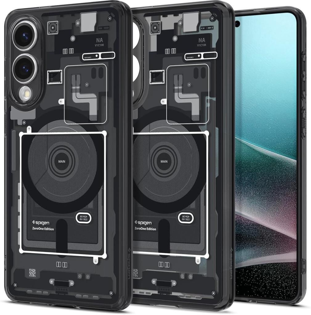 Spigen Galaxy S25 Edge ile Uyumlu Kılıf Ultra Hybrid MagFit özellikli Zero One Zero One Black