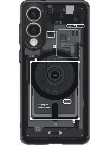 Spigen Galaxy S25 Edge ile Uyumlu Kılıf Ultra Hybrid MagFit özellikli Zero One Zero One Black