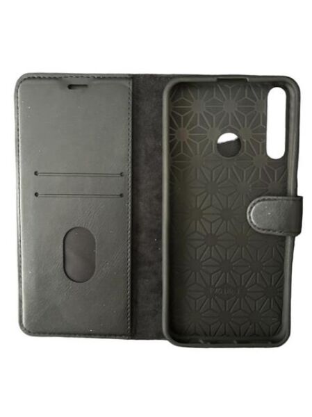 Jopus P40 Lite E ile Uyumlu Kapaklı Kartlıklı Cüzdanlı Kılıf Siyah