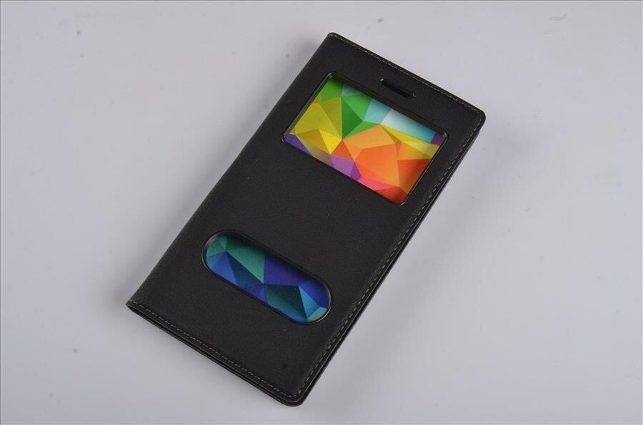 Jopus K5 ile Uyumlu Suni Deri KK-147 Kapaklı Koruma Kılıfı Siyah