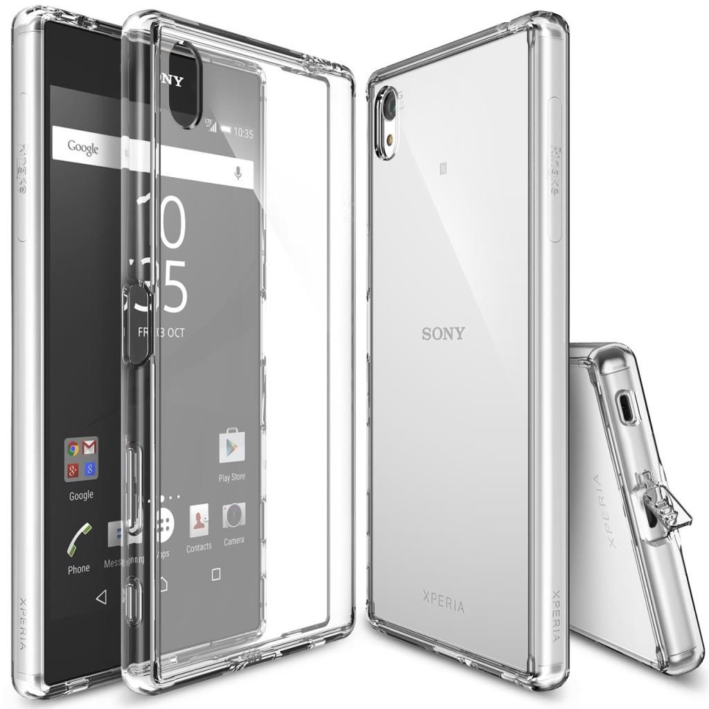 Ringke Fusion Xpreia Z5 Premium ile Uyumlu Kılıf Crystal Clear TPU Bumper Extra Darbe Emici