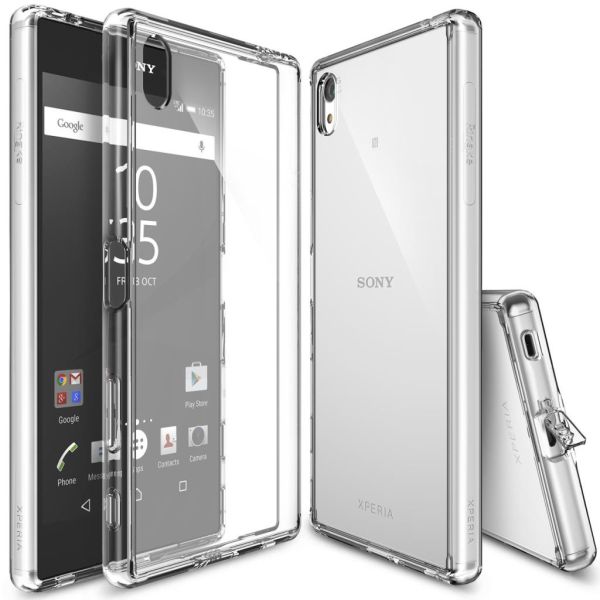 Ringke Fusion Xpreia Z5 Premium ile Uyumlu Kılıf Crystal Clear TPU Bumper Extra Darbe Emici