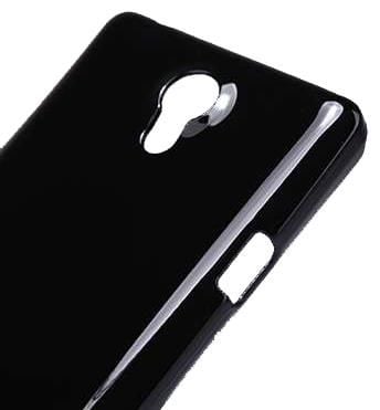 Nillkin Xperia T LT30p ile Uyumlu Parlak Sert Kauçuk Kılıf Siyah