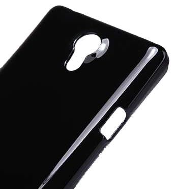 Nillkin Xperia T LT30p ile Uyumlu Parlak Sert Kauçuk Kılıf Siyah