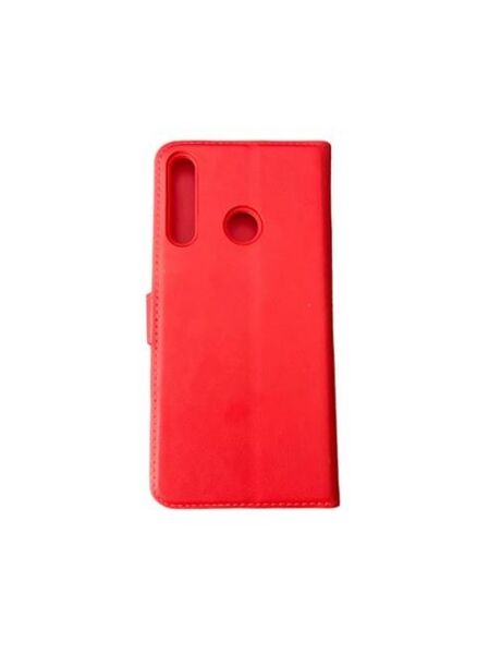 Jopus P40 Lite E ile Uyumlu Kapaklı Kartlıklı Cüzdanlı Kılıf Kırmızı